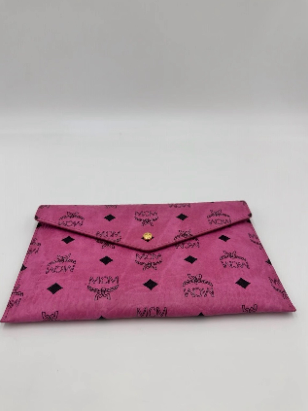 MCM Pink Logo Envelope Clutch - Picture 5 of 8